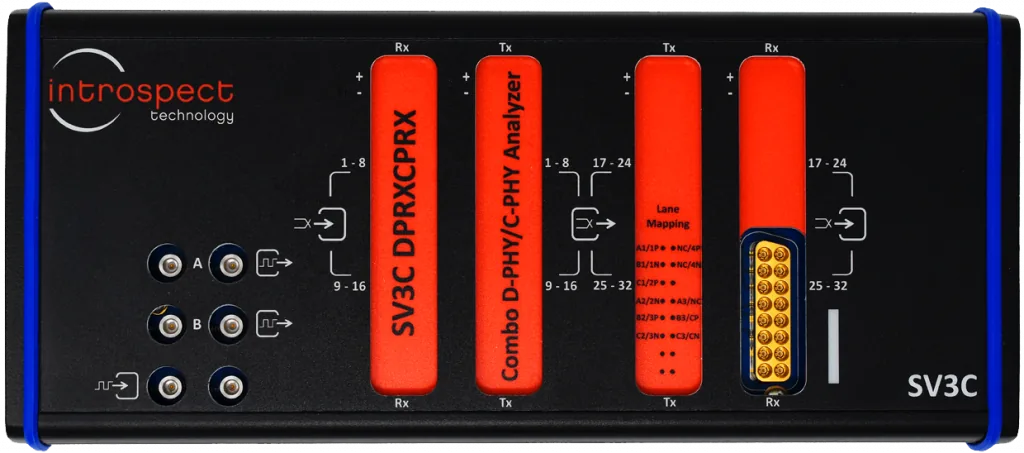 Introspect SV3C-DPRXCPRX MIPI D-PHY and C-PHY Analyzer